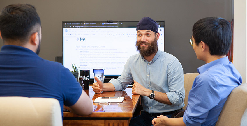 Har Rai Khalsa meeting with MK Decision employees